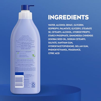 NIVEA Oil Infused Cherry Blossom and Jojoba Oil Body Lotion for Women, Fast-Absorbing and Non-Greasy Cherry Blossom Scented NIVEA