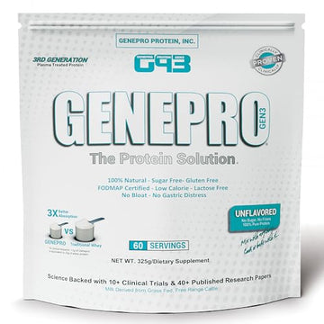 Genepro Unflavored Protein Powder - New Formula - Lactose-Free, Gluten-Free Genepro Gen. 3 The Protein Solution buy australia supplements