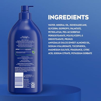NIVEA Essentially Enriched Body Lotion Very Dry Skin, 33.8 Fl Oz Value Size NIVEA