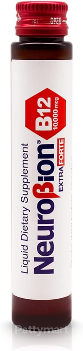 Neurobion Extra Forte B12 10,000 mcg Vials, Liquid - Extreme Powerful- 10 Vials per Box Neurobion
