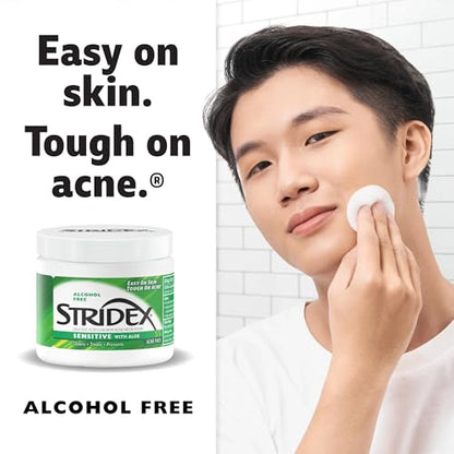 Stridex Acne Pads Sensitive With Aloe 55 Count Alcohol-Free Stridex
