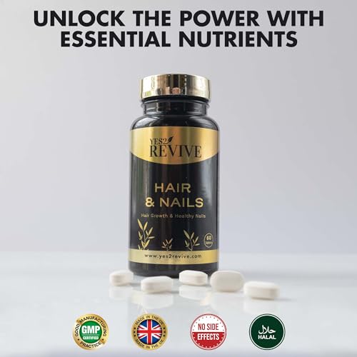 YES2 REVIVE Hair Nails Growth - Includes Marine Collagen, Ascorbic Acid, MSM & Vitamin C for Men and Women Skin, Longer, Strength, Thicker YES2 REVIVE buy australia supplements