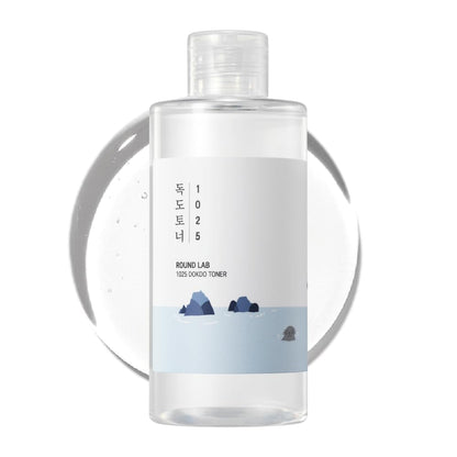 ROUND LAB 1025 Dokdo Toner 6.76 Fl Oz, Oil Control and Reduces Excess Sebum, Gentle Exfoliating Facial Toner, Deep Sea Water for Moisturization ROUND LAB