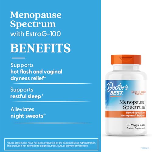 Doctors Best Menopause Spectrum, Broad Spectrum Menopausal Support, Non-GMO, Gluten Free, Soy Free, Vegan 30 Veggie Caps Doctor's BEST buy australia supplements