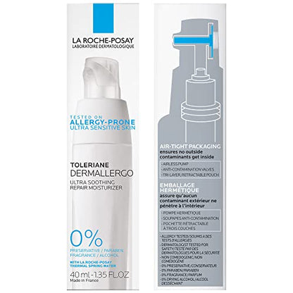 La Roche-Posay Toleriane Dermallergo Ultra Soothing Repair Face Moisturizer for Sensitive Skin, Gentle Moisturizing Face La Roche-Posay