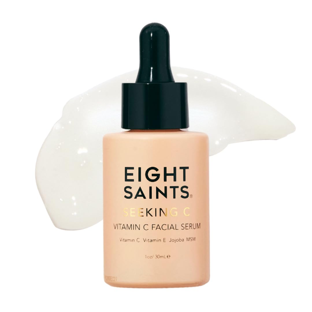 Eight Saints Vitamin C Serum for Face – Brightening & Hydrating Facial Serum for Dark Spots, Fine Lines & Wrinkles, With Hyaluronic Acid, Vitamin E, Jojoba Oil & Aloe, For Women, 1 oz Eight Saints