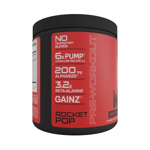 Bucked Up - Woke - HIGH STIM Pre Workout - Best Tasting - Focus Nootropic, Pump, Strength and Growth, 30 Servings (Rocket Pop) Bucked Up buy australia supplements