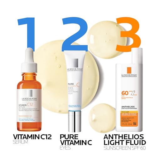 La Roche-Posay Pure Vitamin C Serum For Face With Hyaluronic Acid & Salicylic Acid, Hydrating & Brightening Serum La Roche-Posay
