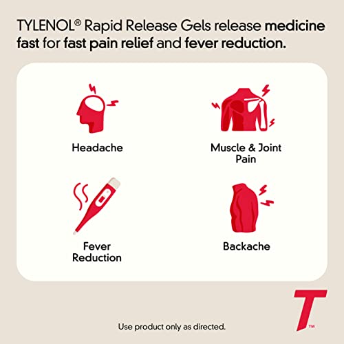 Tylenol Extra Strength Acetaminophen Rapid Release Gels for Pain & Fever, 50 Count Tylenol buy australia supplements
