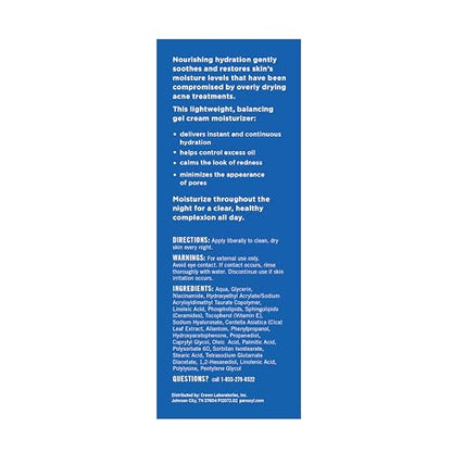 PanOxyl PM Balancing Repair Moisturizer with Niacinamide, Ceramides and Cica, Hydrating Face Moisturizer PanOxyl