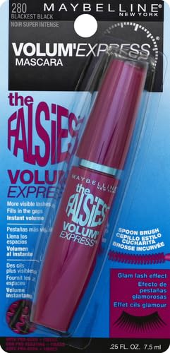 Maybelline Volum' Express Falsies Volumizing, Washable Mascara, Blackest Black, 1 Count MAYBELLINE