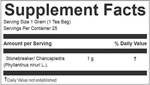 Stone Breaker Chanca Piedra Herbal Tea - 100% Naural from Peru (2x 25 Tea Bags Pack) Natural Kidney Cleanse & Gallbladder Stones Support– Detoxify Urinary Tract, Flush Impurities, Clear Urinary System AOSGYA buy australia supplements