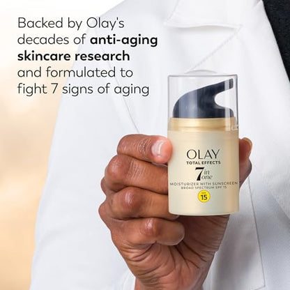 OLAY Total Effects 7-in-1 Anti-Aging Face Moisturizer with SPF 15, Fragrance-Free 1.7 oz Olay