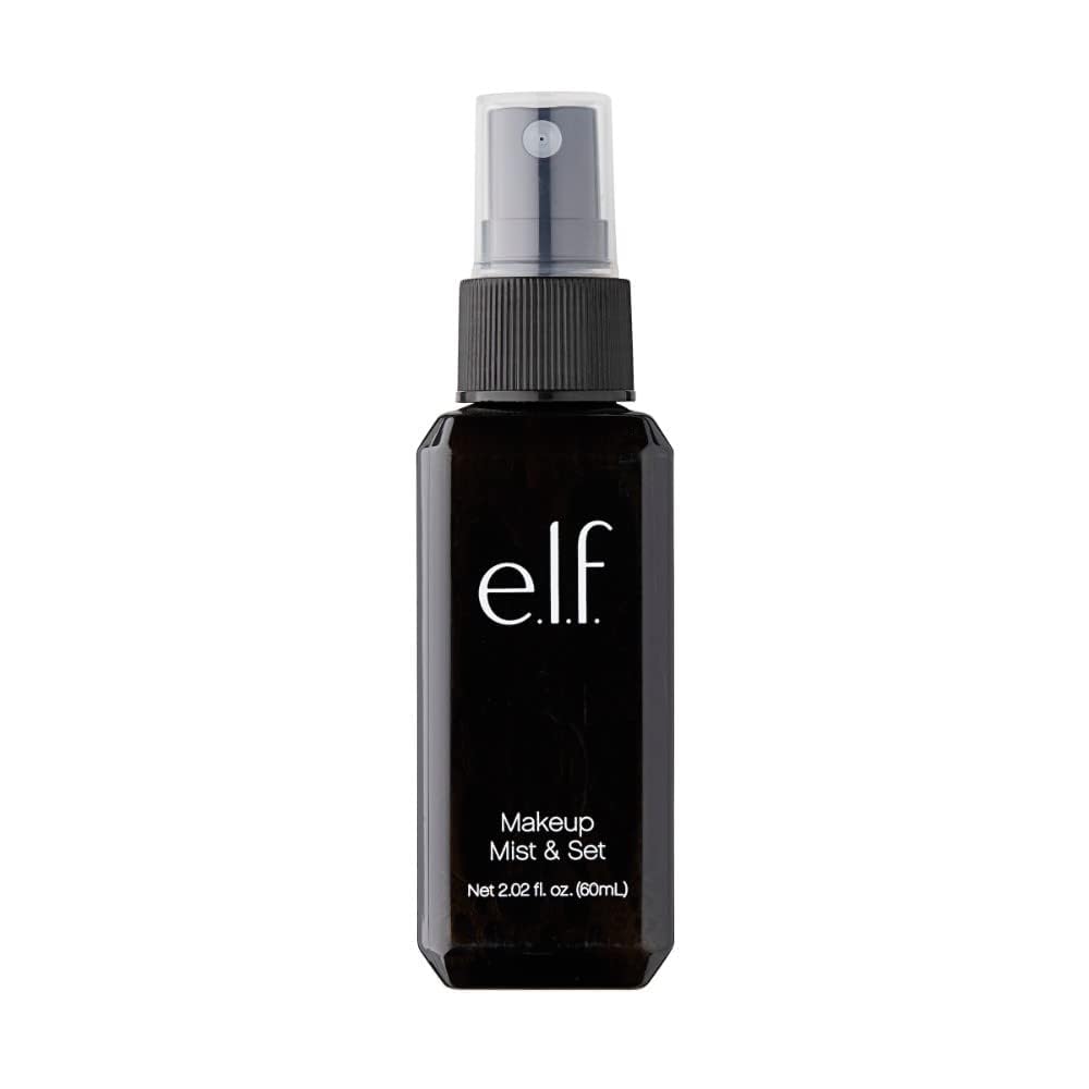 e.l.f. Makeup Mist & Set - Small, Lightweight, Long Lasting, All-Day Wear, Revitalizes, Refreshes, Hydrates, Soothes, Infused with Aloe, Green Tea and Cucumber, 2.02 Fl Oz e.l.f.