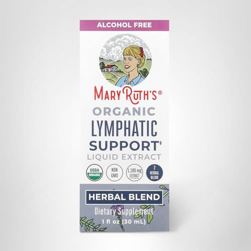 MARYRUTH'S Lymphatic Support Liquid Drops USDA Organic | Herbal Blend with Echinacea & Elderberry | Blue Vervain MARYRUTH'S