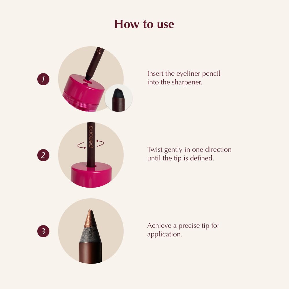 PERSONA 24HR Chocolate Waterproof Eyeliner Pencil, Creamy & Sharpenable PERSONA