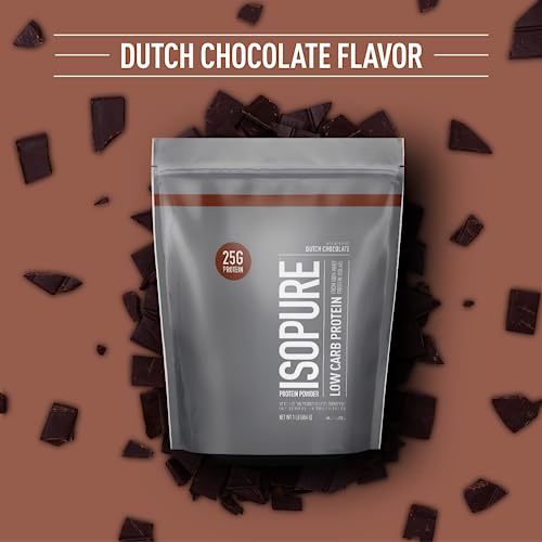 Isopure Dutch Chocolate Whey Isolate Protein Powder with Vitamin C & Zinc for Immune Isopure buy australia supplements