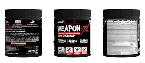 NutriJa Weapon-X Pre-Workout Powder with 21 Active Ingredients - 3 Best forms of Creatine NutriJa buy australia supplements