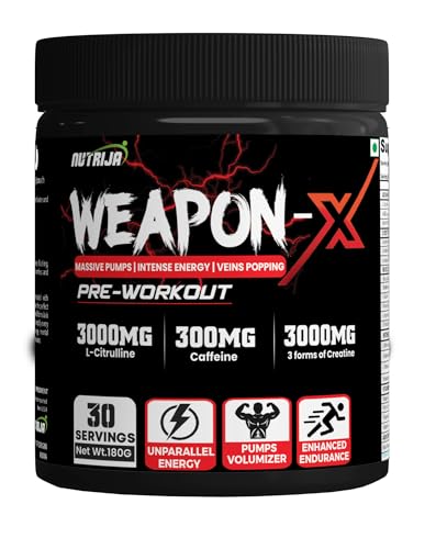 NutriJa Weapon-X Pre-Workout Powder with 21 Active Ingredients - 3 Best forms of Creatine NutriJa buy australia supplements