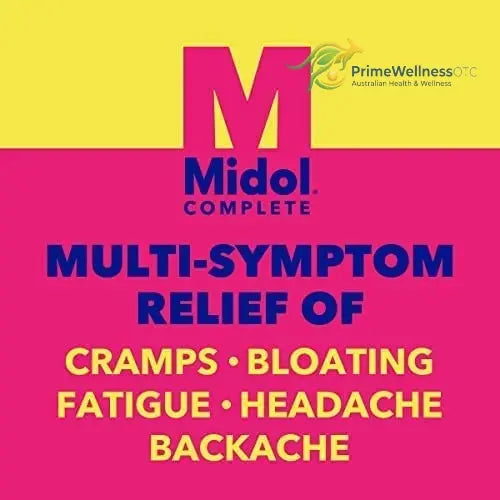 Midol Complete Caplets with Acetaminophen for Menstrual Symptom Relief - 50 Count Midol buy australia supplements