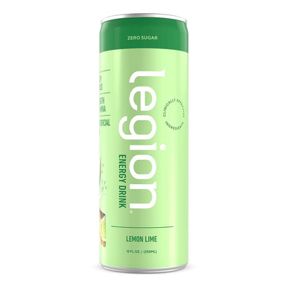 Legion Energy Drink - Naturally Sweetened and Flavored Healthy Energy Drinks - Sugar Free Energy Drinks w/Natural Caffeine, Theanine, Taurine, Citicoline and B Complex Vitamins (12 Pack) Fruit Punch