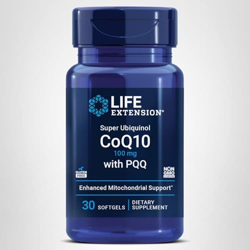 Life Extension Super Ubiquinol CoQ10 with PQQ, coenzyme Q10, pyrroloquinoline Quinone, Heart Health Supplement, Maximum Absorption Life Extension