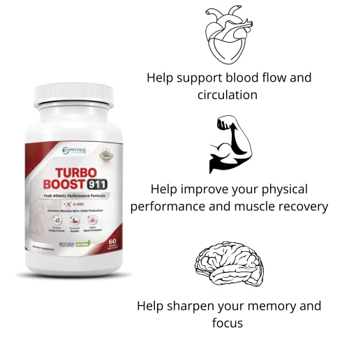 Phytage Labs Turbo Boost 911 Nitric Oxide Booster, Circulation, Energy Boost, Mental Focus Phytage Labs buy australia supplements