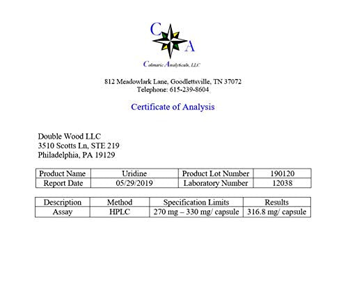 Uridine Monophosphate - Third Party Tested (Choline Enhancer, Beginner Nootropic) Double Wood Supplements buy australia supplements