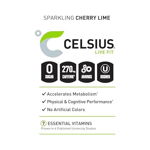 CELSIUS ESSENTIALS, Sparkling Cherry Limeade, Performance Energy Drink 16 Fl Oz CELSIUS buy australia supplements
