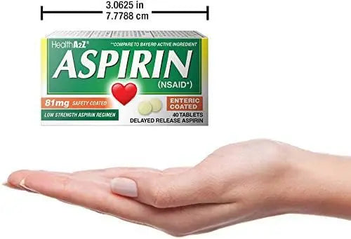 HealthA2Z Aspirin 81mg Low Strength | Enteric Coated | 24 Packs of 40 Counts (960 Tablets Total) | Value Package HealthA2Z buy australia supplements