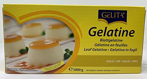 Gelita | Gold Leaf Gelatine | 500 Leaves | Allergen Free | Ideal for Thickening or jellification Gelita buy australia supplements
