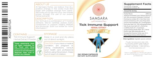 Samsara Herbs Tick Immune Support - The Original Herbal Formula (240 Capsules) Samsara Herbs buy australia supplements