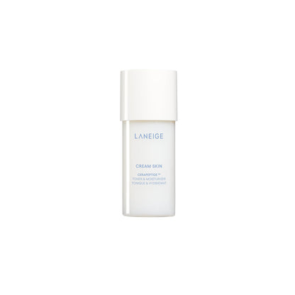 LANEIGE Cream Skin Toner & Moisturizer Mini: Lightweight Refillable Korean Milky Toner with Ceramide LANEIGE