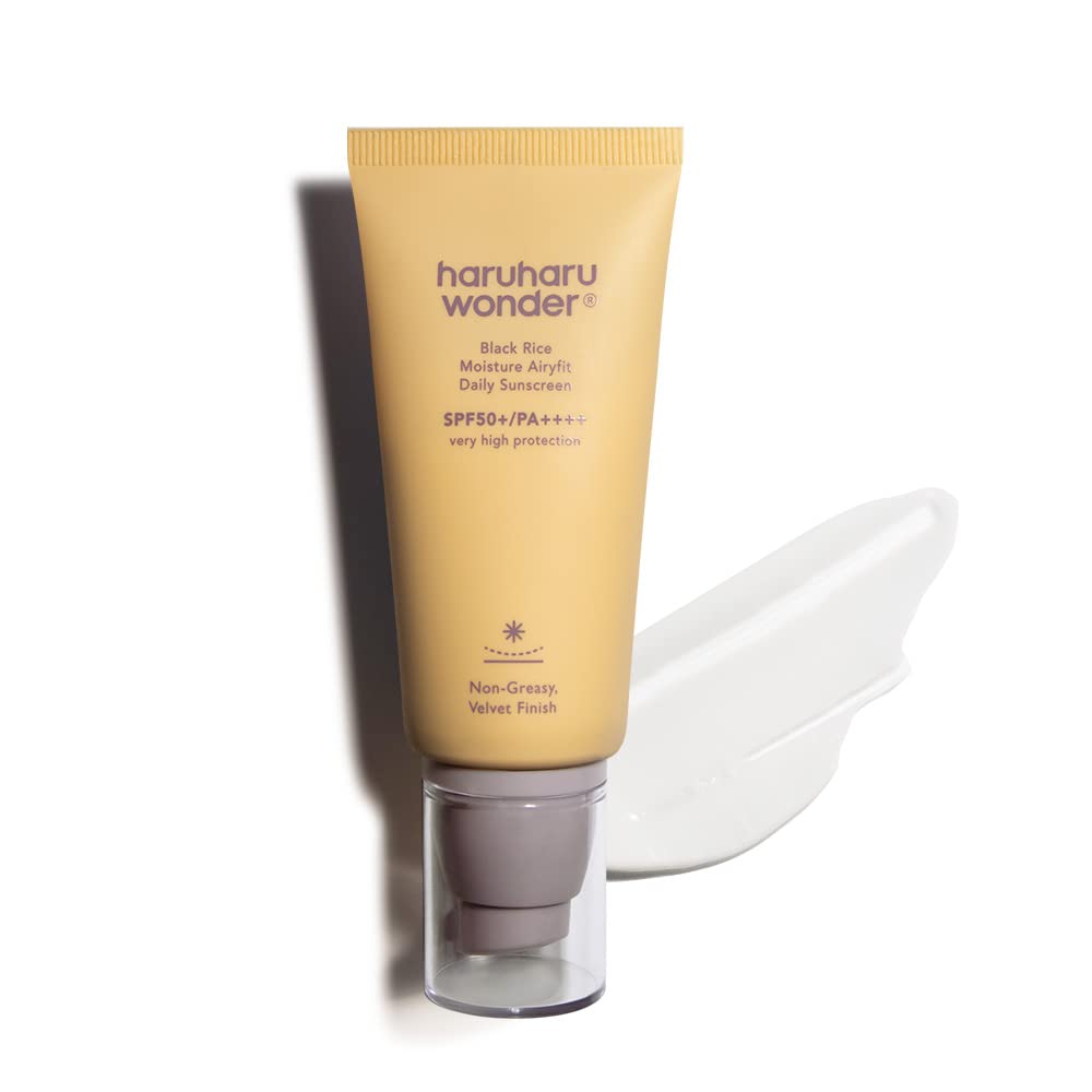 haruharu Black Rice Moisture Airyfit Daily Sunscreen SPF50+ 1.69 fl.oz. HARUHARU