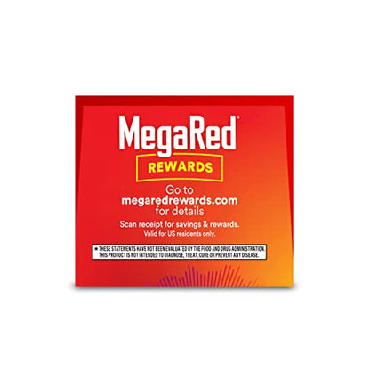 Megared Omega-3 Fish Oil + High Absorption Krill Oil 500mg Softgels, MegaRed Advanced 4in1 (80 count in a bottle) Concentrated Omega-3 Fish MegaRed