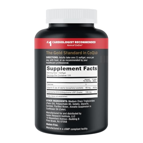 Qunol Ultra CoQ10 100mg, 3x Better Absorption, Patented Water and Fat Soluble Natural Supplement Form of Coenzyme Q10 Qunol