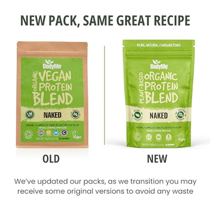 BodyMe Organic Vegan Protein Powder Blend, Naked Natural - Unsweetened, Low Carb BodyMeBuy Supplements Australia