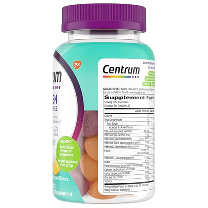 Centrum Women’s Multivitamin Gummies, Immune, Energy, Healthy Appearance Support, 100 Count, 50 Day Supply Centrum