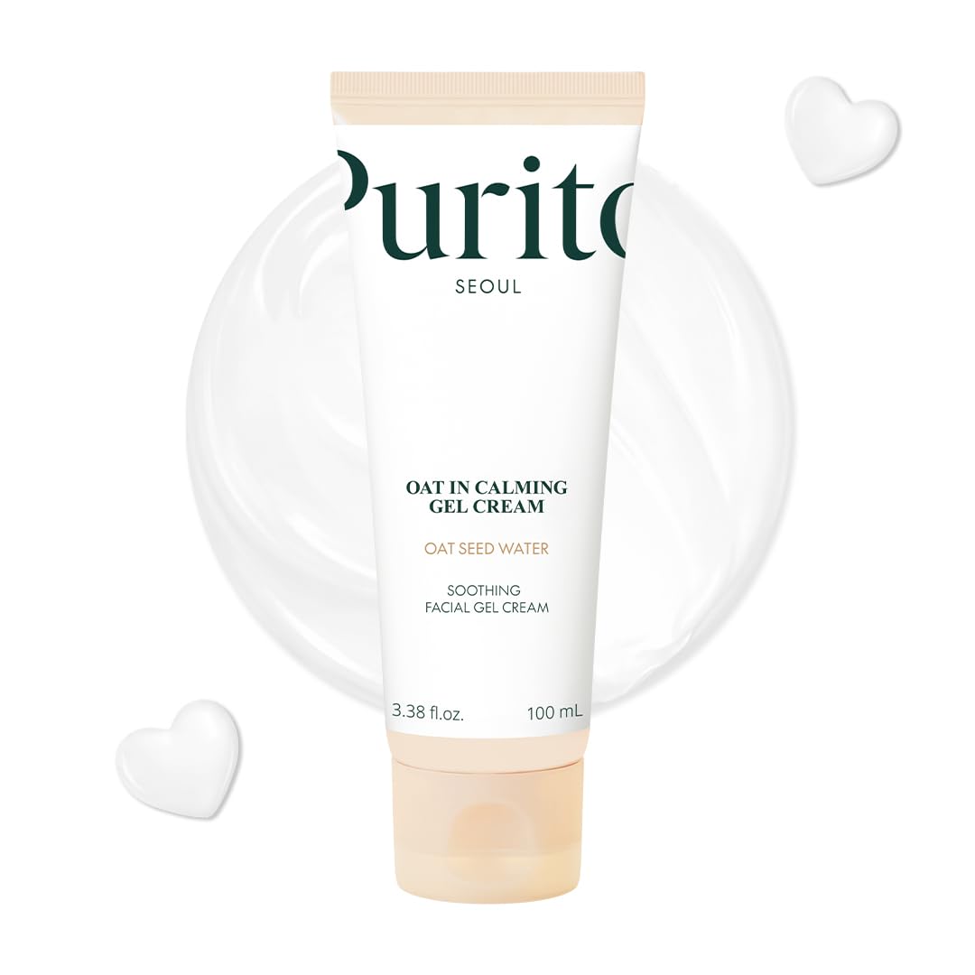 PURITO Oat In Calming Gel Cream, Non-Comedogenic, 77% Oat Seed Water Lightweight Water-Gel Face Moisturizer PURITO