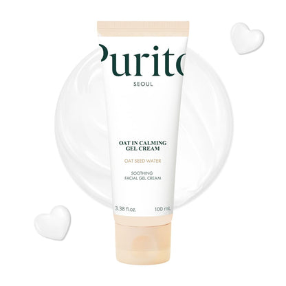 PURITO Oat In Calming Gel Cream, Non-Comedogenic, 77% Oat Seed Water Lightweight Water-Gel Face Moisturizer PURITO