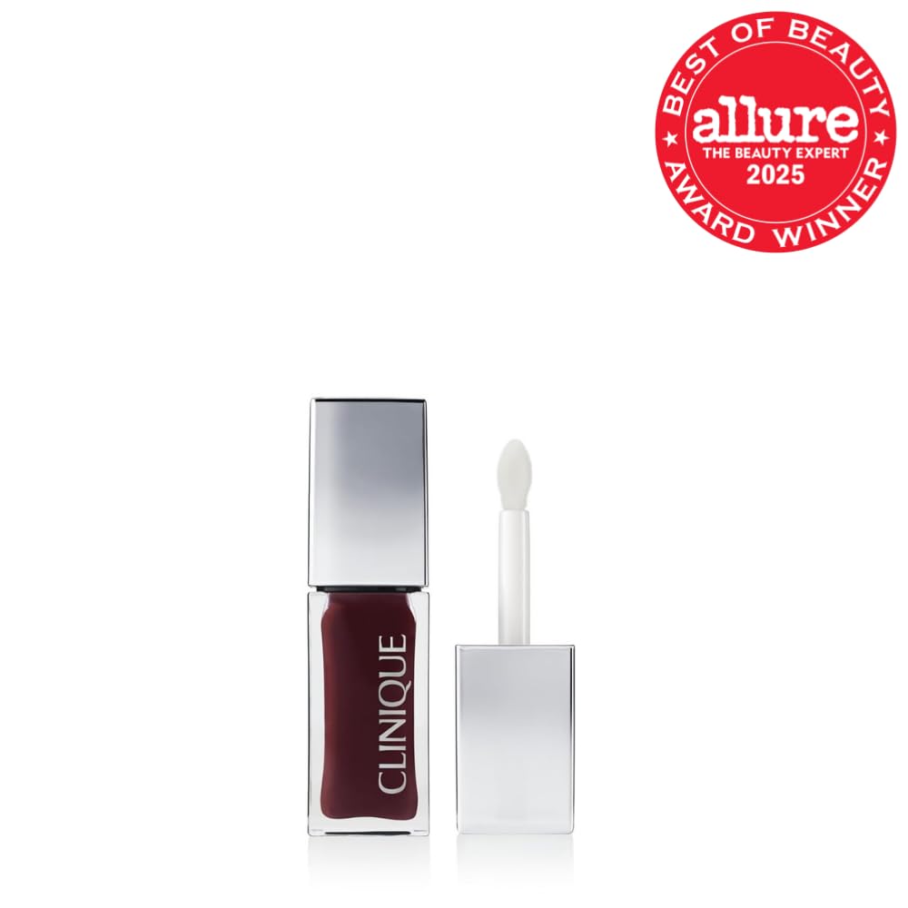 Clinique Pop Lip + Cheek Tinted Oil in Black Honey | Conditions Lips + Gives Cheeks a Natural, Dewy Flush Clinique