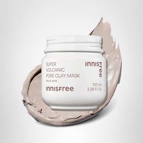 Innisfree Super Volcanic Clay Mask, Premium Korean Skincare with AHA and Natural Clusters for Deep Pore Detox, Gentle Exfoliation, Oil Control innisfree