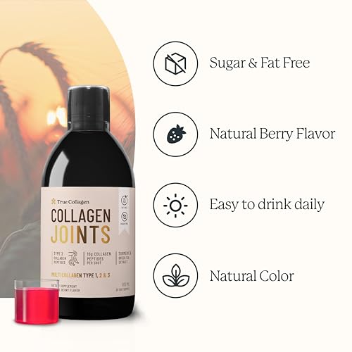 True Collagen Joint Peptides - Pack of 500ml, Berry Flavour | Dietary Supplements with Turmeric & Green Tea Extract True Collagen buy australia supplements