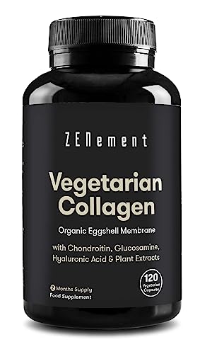 Vegetarian Collagen, from Organic Eggshell Membrane, 120 Capsules | with Glucosamine, Chondroitin, Hyaluronic Acid and Plant Extracts Zenement buy australia supplements