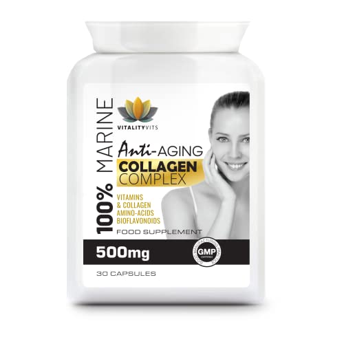 Marine Collagen Complex - High Strength 30 Capsules for Joint Support Hair VITALITYVITS buy australia supplements