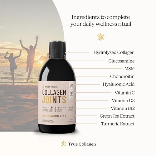 True Collagen Joint Peptides - Pack of 500ml, Berry Flavour | Dietary Supplements with Turmeric & Green Tea Extract True Collagen buy australia supplements