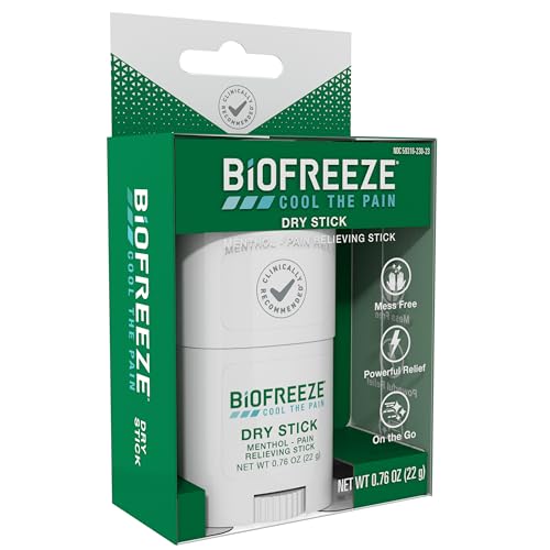 Biofreeze Dry Stick, Mess-Free Relief for Neck, Shoulder, Knee, Hip, Hand & Joint, Cooling Menthol Pain Relief Stick, Up to 100 Uses Biofreeze buy australia supplements