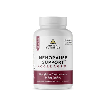 Ancient Nutrition Menopause Support + Collagen Supplement, Hydrolyzed Collagen Peptides, Key Clinically Validated Superfoods, Significant Improvement in Hot Flashes and Sleep Quality, 60 Capsules Ancient Nutrition buy australia supplements