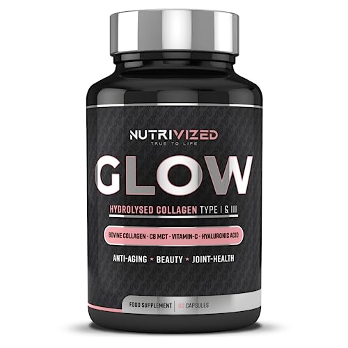 Nutrivized Glow Hydrolysed Type 1&3 Collagen with Premium Pure C8 MCT Oil - Vitamin C & Hyaluronic Acid Nutrivized buy australia supplements