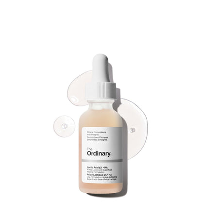 The Ordinary Lactic Acid 5% + Hyaluronic Acid 2%, Gentle Exfoliating Serum for Smoother Skin, 1 Fl Oz The Ordinary